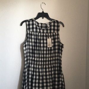 a new day - black and white checkered dress